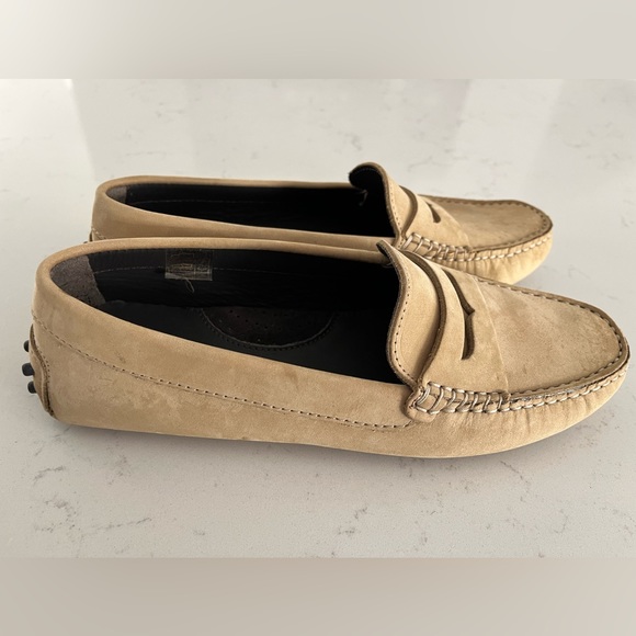 AURELIEN beige nubuck driving shoes - Picture 2 of 12